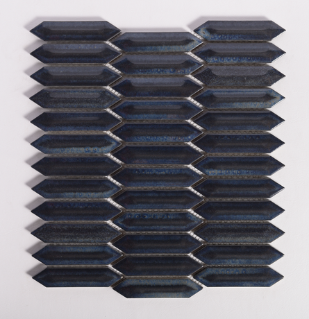 Antique Stretched Navy Hexagon