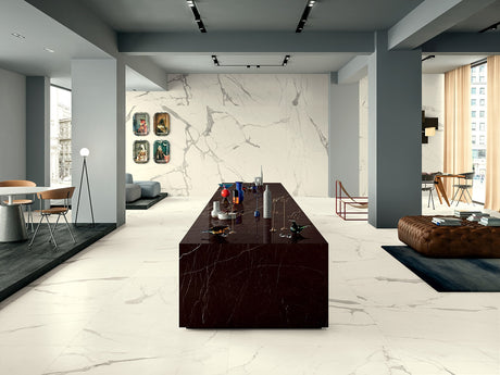 Dark Brown, Bianco Statuario