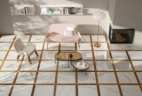 Tabac with Trilogy Calacatta White