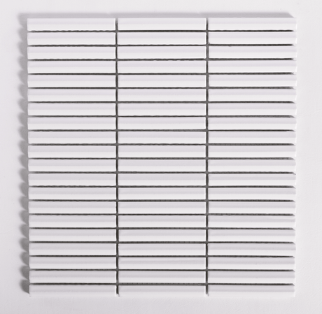 Glazed Kit Kat White 3D Mosaic - Tile Empire