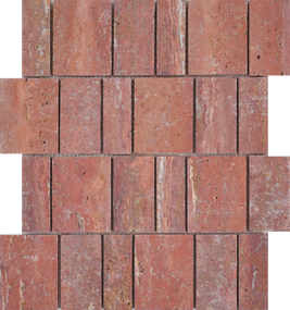 Rosso Travertino Mosaic
