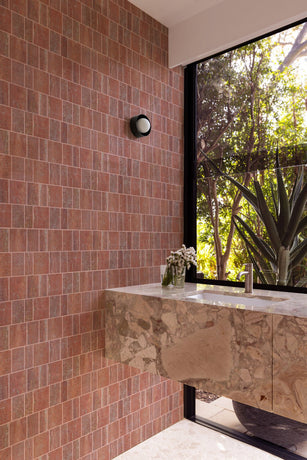 Rosso Travertino Mosaic